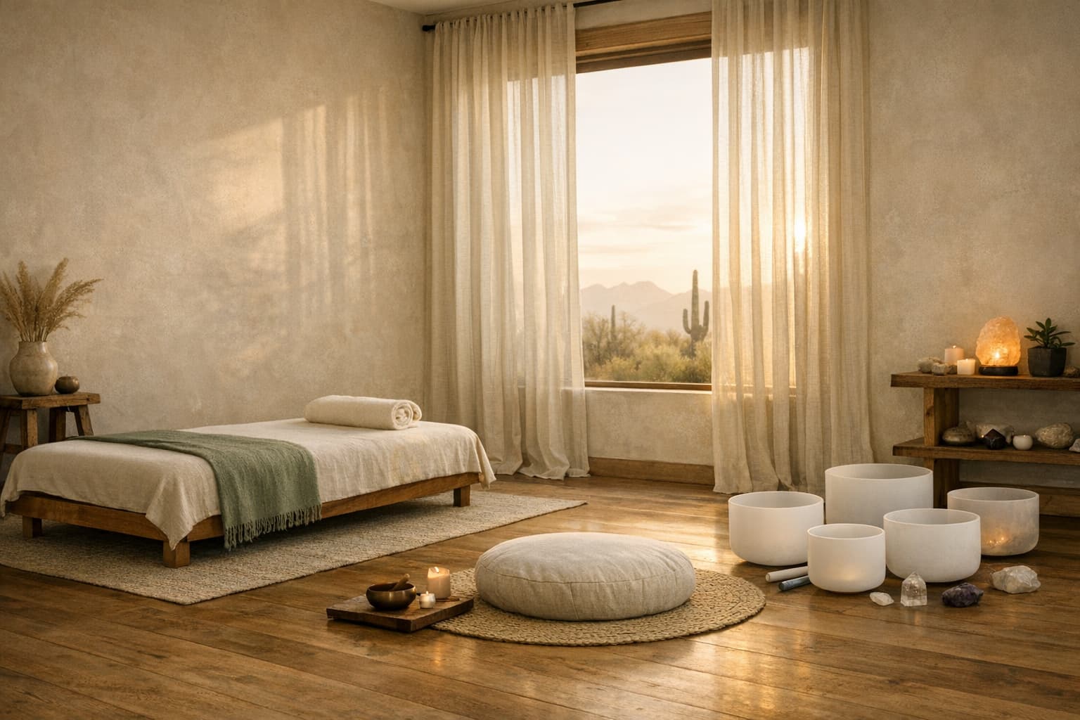 Healing and meditation studio atmosphere at Meditation TIME Home in Chandler, Arizona